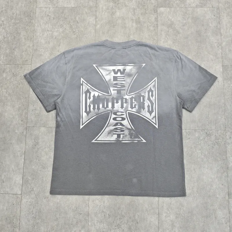 Yao Fashion Tee Tops Men Clothing High Quality 1:1 Vintage Washed Old Streetwear Loose Casual HipHop T Shirt For Men Unisex