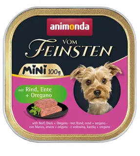 ANIMONDA Vom Feinsten Adult Mini Wołowina, kaczka i oregano - mokra karma dla psa - 100g
