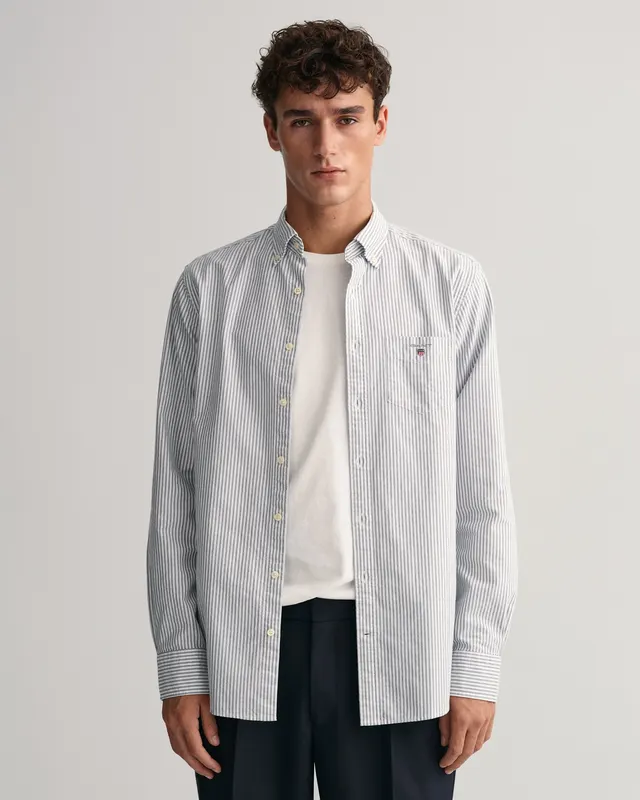 Gant Męska Koszula Maklerka Z Bawełny Oxford Regular Fit