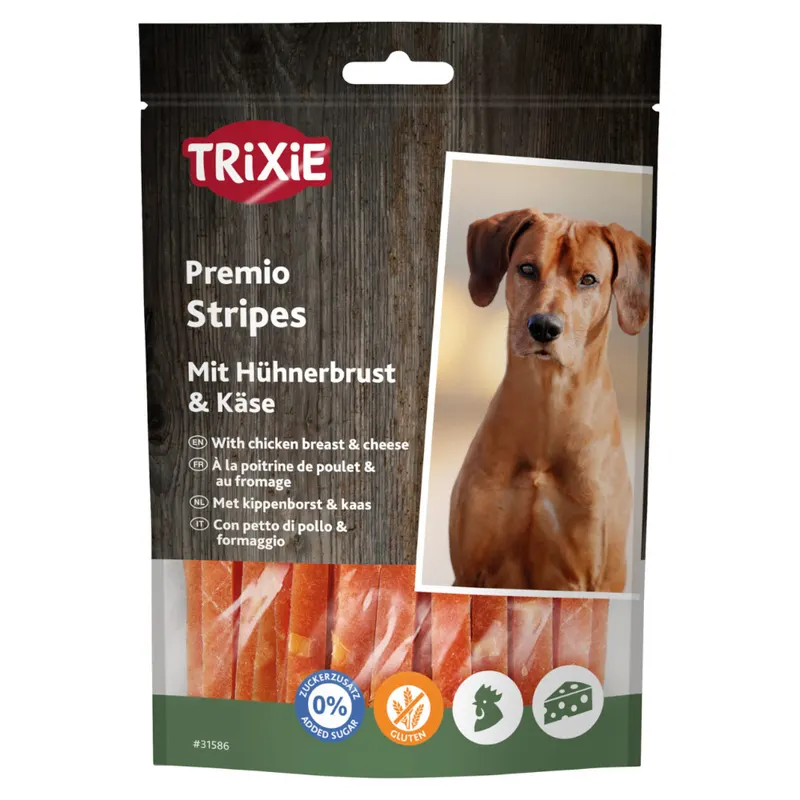 Trixie Premio, paski z kurczakiem i serem - 4 x 100 g