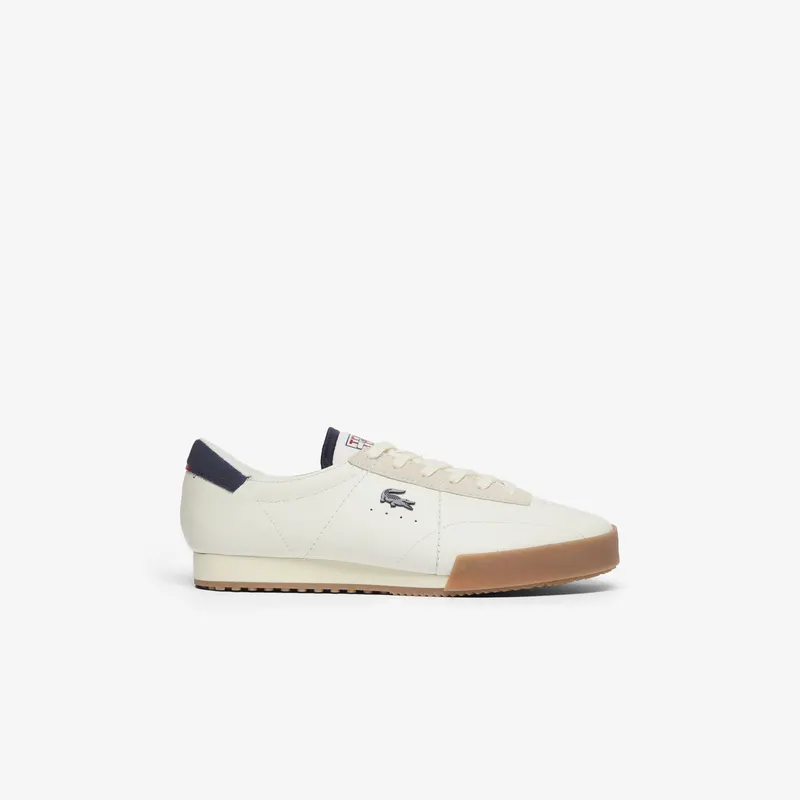 Lacoste Męskie Skórzane Sneakersy Aura Biały