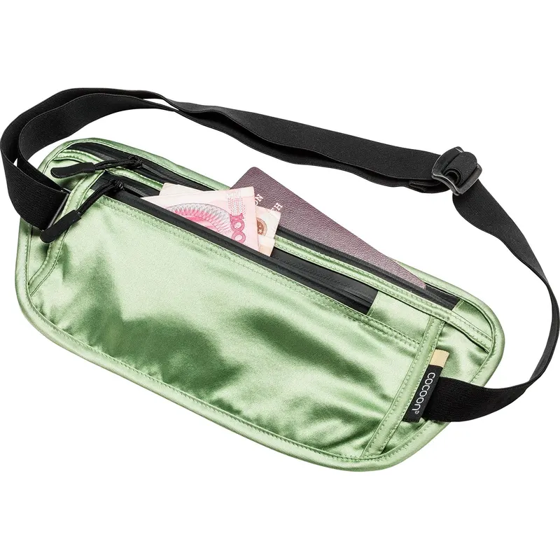Cocoon Secret Waist Wallet / Silk, Pung, jasnozielony