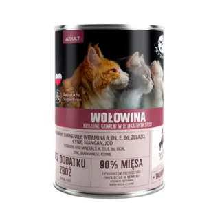 Pet Republic, kawałki w sosie - Wołowina, 10 x 400 g