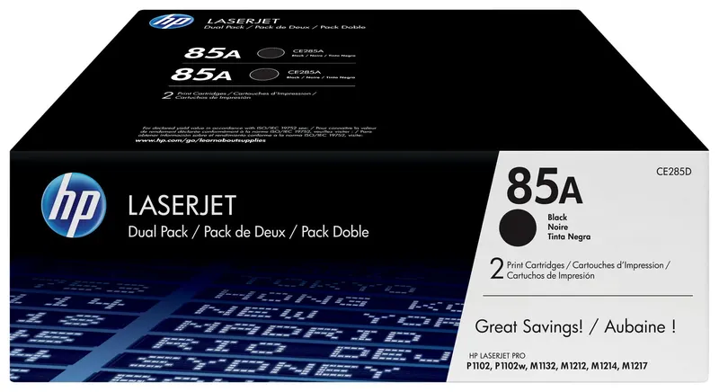 HP 85A 2-pak Czarny Toner LaserJet CE285AD