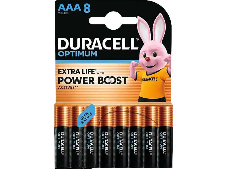 Baterie DURACELL Duracell Optimum AAA LR03 8 szt.