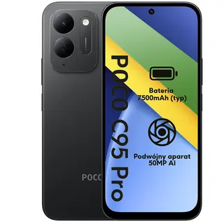 Smartfon Xiaomi POCO C95 Pro 6/128GB 6.9” 120Hz Czarny