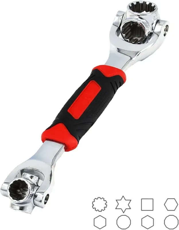 KLUCZ NASADOWY Z GRZECHOTKĄ 48W1 GŁOWICE 8-19MM OBRÓT 360°
