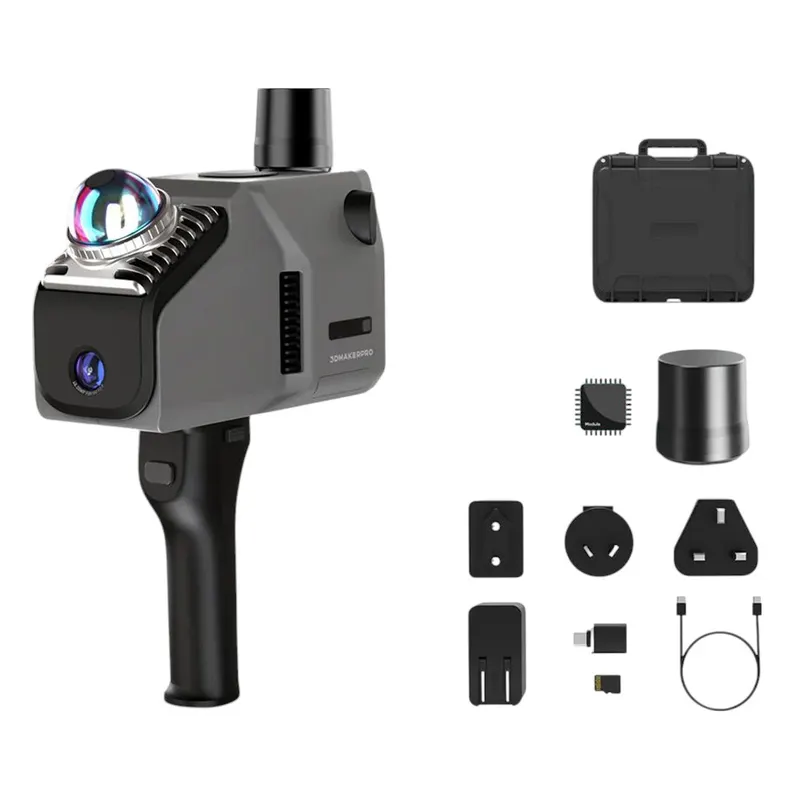 Skaner 3D 3DMakerpro Eagle LiDAR, dokładność 2 cm, obrazowanie 8K Ultra, zasięg do 140 m, ekran 3,5 cala
