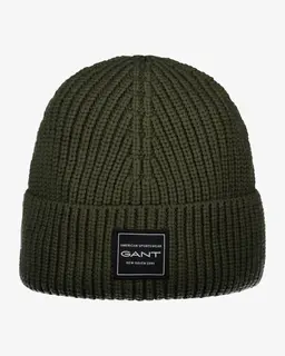 Gant Czapka Zimowa Unisex Z Nadrukiem Zielona