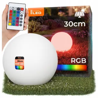 Lampa solarna KULA RGB+PILOT IP65 30CM 7141