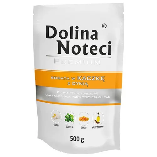 DOLINA NOTECI Premium bogata w kaczkę z dynią - mokra karma dla psa - 500 g