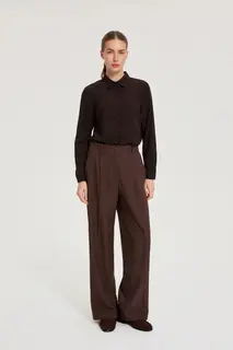 Eleganckie spodnie brązowe