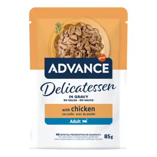 18 + 6 gratis! Affinity Advance Delicatessen w sosie, 24 x 85 g - Kurczak