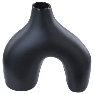 Wazon na kwiaty lamia ceramika 30 cm czarny
