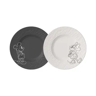 Villeroy &amp; Boch Manufacture Mickey Mouse Talerz śniadaniowy / deserowy, 2 x 21,7 cm