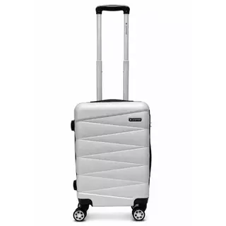 Walizka na kółkach Sapphire ST-2240 kabinowa srebrna - mała S DUO