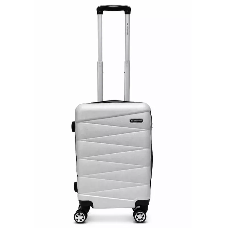 Walizka na kółkach Sapphire ST-2240 kabinowa srebrna - mała S DUO