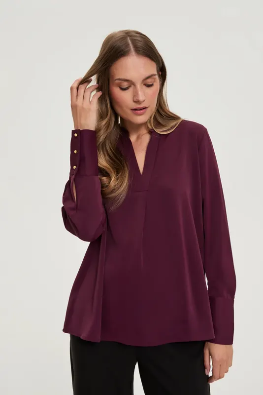 Elegancka koszula burgundowa