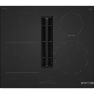 Płyta indukcyjna zintegrowana z okapem Bosch Serie 4 PVS61AB16E Łączenie pól Timer PowerManagement Czarny mat