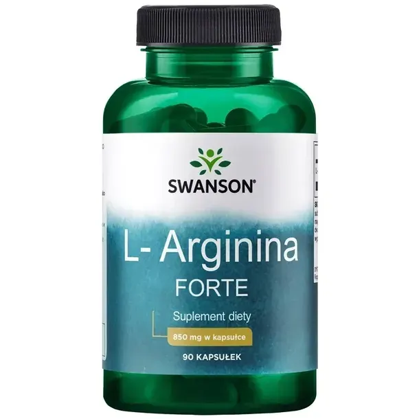 SWANSON L-ARGININA FORTE Masa Mięśniowa Super Strength 850mg 90k LIBIDO