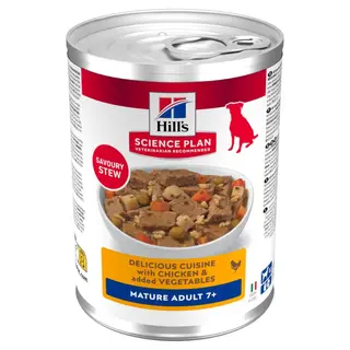 Hill's Science Plan Mature Adult Ragout, z kurczakiem i warzywami - 48 x 363 g