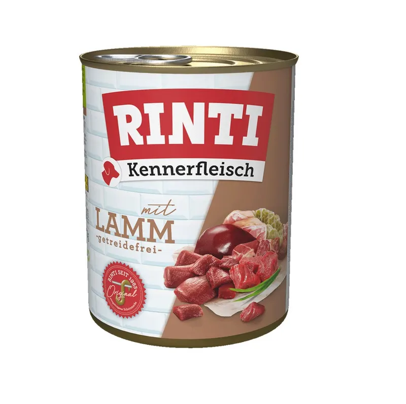RINTI Kennerfleisch Jagnięcina - mokra karma dla psa - 800g