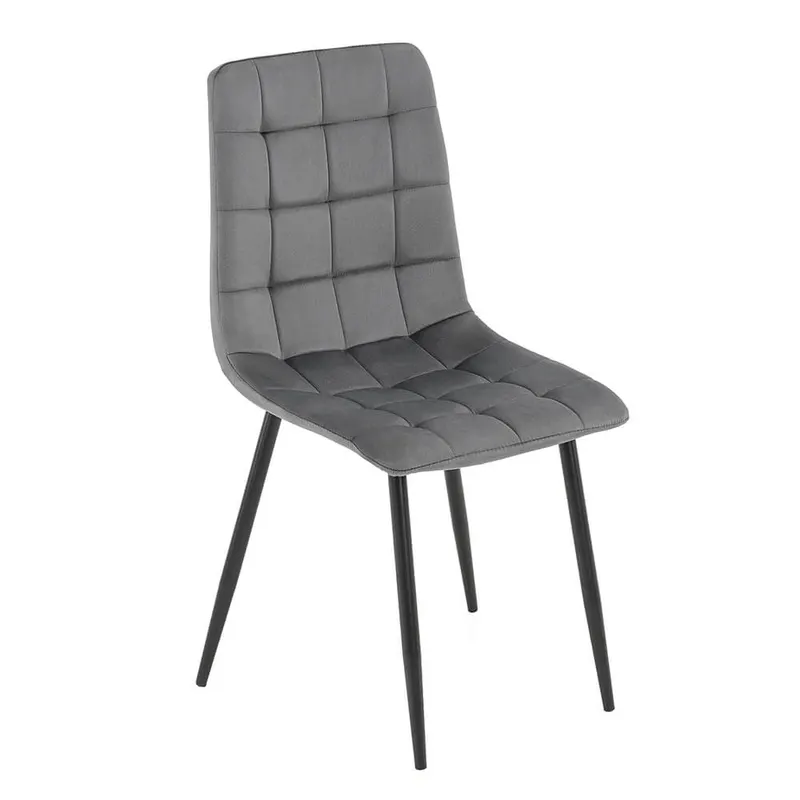 Krzesło tapicerowane DC-6403 | welur | szary #21 | OUTLET