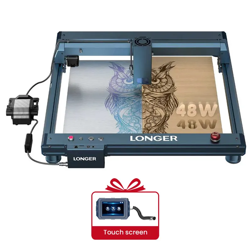 Ploter laserowy LONGER Laser B1 30 W, głowica laserowa 6-rdzeniowa, moc wyjściowa 33–36 W, obszar grawerowania 450 x 440 mm