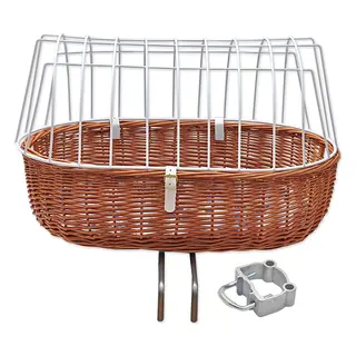 Aumüller kosz na rower, z kratką ochronną - Standard (dł. x szer. x wys.: 52 x 38 x 39 cm)