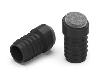 Stopka ślizgowa skośna z filcem do profili okrągłych D-22mm Kąt-(15°) 1,5mm-2,0mm, kolor czarny