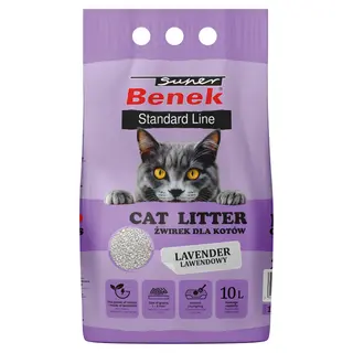 Benek Super Lawenda żwirek dla kota - 10 l (ok. 8 kg)
