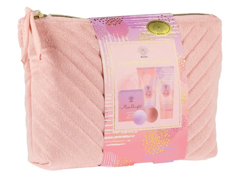 Aurora Zestaw Kosmetyków do Kąpieli i Pielęgnacji Ciała w Kosmetyczce Pink Lady