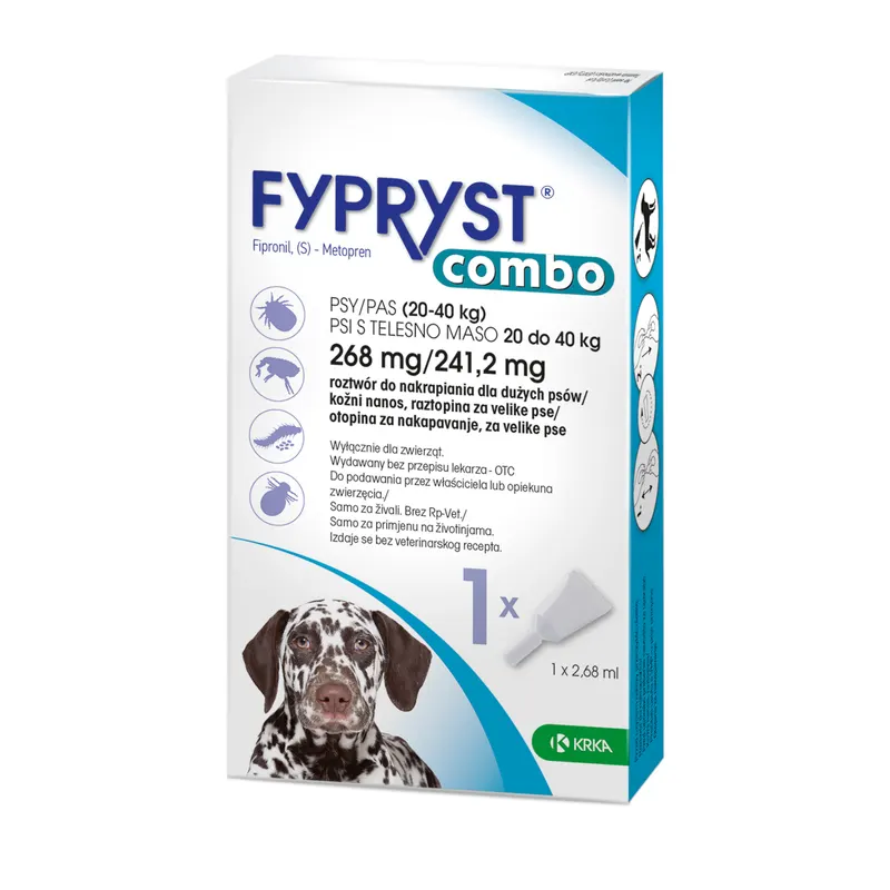 Fypryst Combo dla psów - 20 - 40 kg masy ciała: 1 pipeta x 2,68 ml