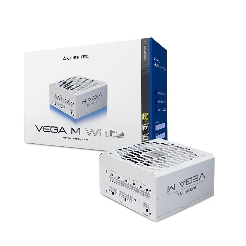Chieftec Zasilacz PPG-1000-CW VEGA M 1000W 80+ GOLD biały