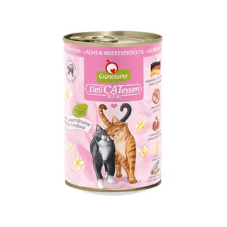 GRANATAPET DeliCATessen Łosoś i owoce morza - mokra karma dla kota - 400g
