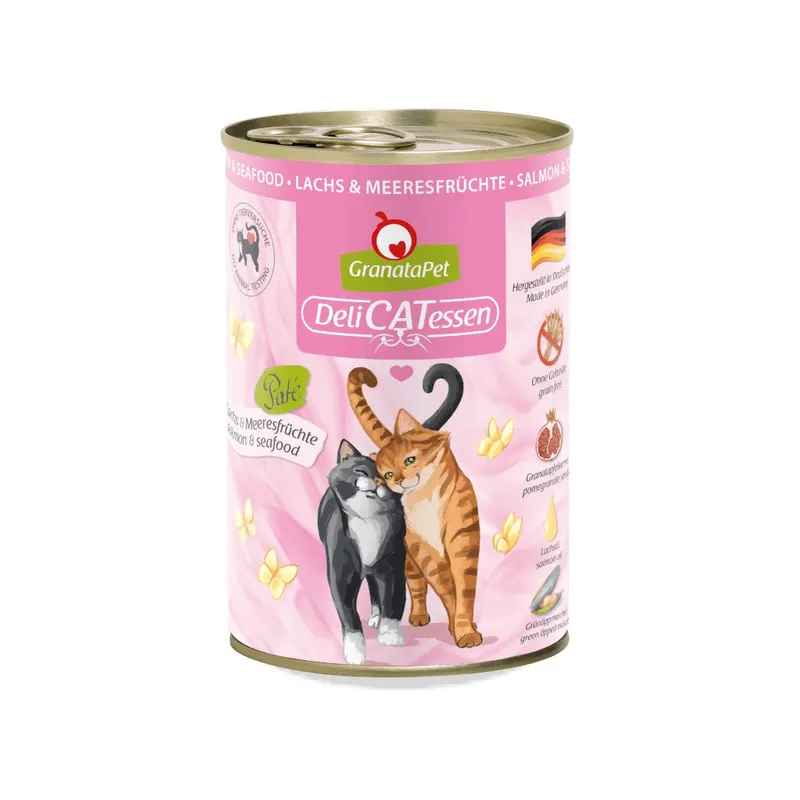 GRANATAPET DeliCATessen Łosoś i owoce morza - mokra karma dla kota - 400g