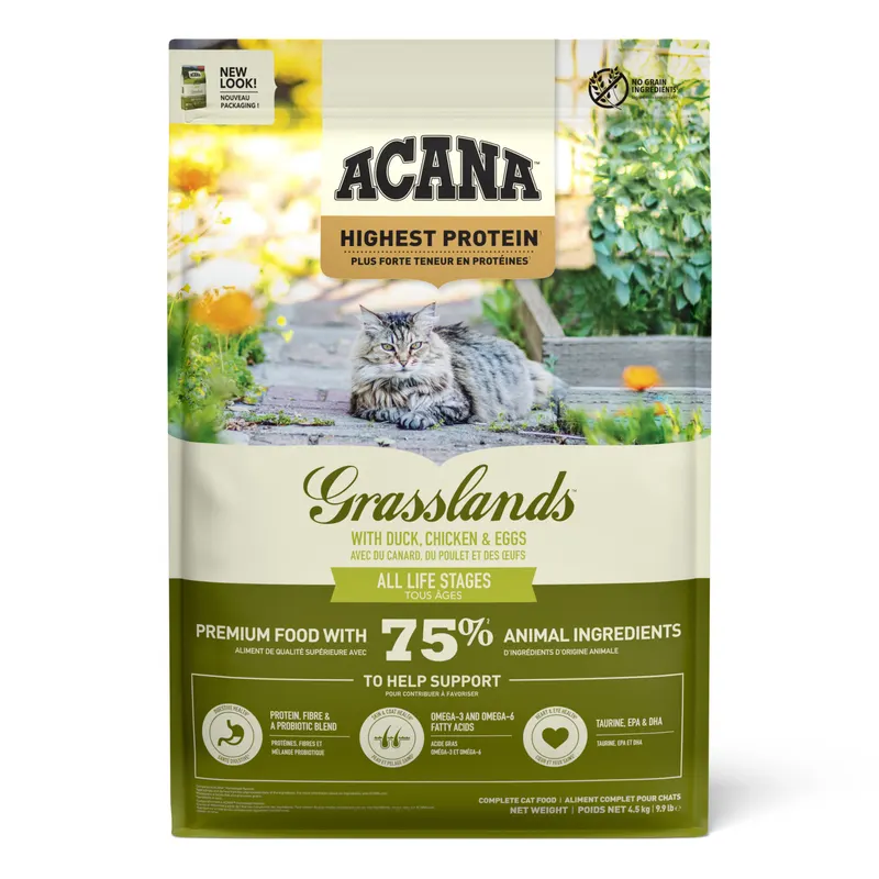 Acana Cat Highest Protein z kurczakiem, kaczką, indykiem i przepiórką - 4,5 kg