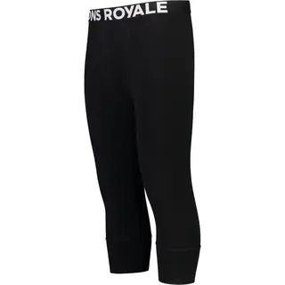 Mons Royale Cascade Merino Base Layer 3/4, legginsy termoaktywne, męskie, czarne