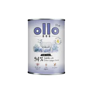 OLLO Plus Kolagen Mono Jagnięcina - mokra karma dla psa - 400g