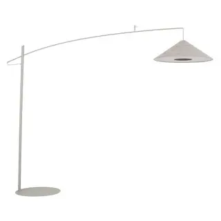 Lampa podłogowa POISE A 11686 Nowodvorski beżowy klosz z tkaniny – nowoczesna z regulowanym ramieniem w stylu loftowym