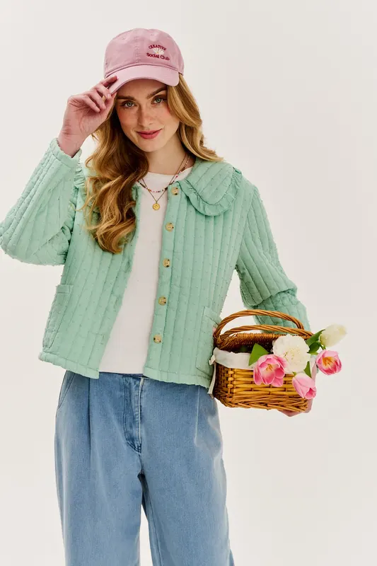 Lekka kurtka pikowana Pistachio Blush L/XL