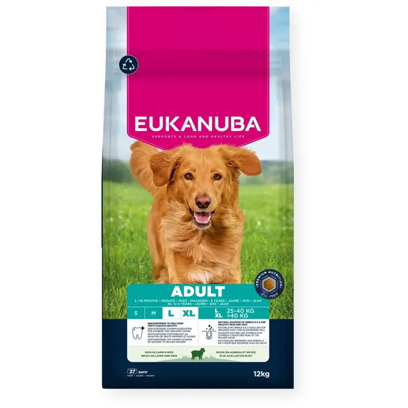 EUKANUBA Adult L XL Rich in lamb & rice - sucha karma dla psa - 12kg