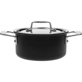 Demeyere black 5 garnek niski z pokrywką 2.2 ltr