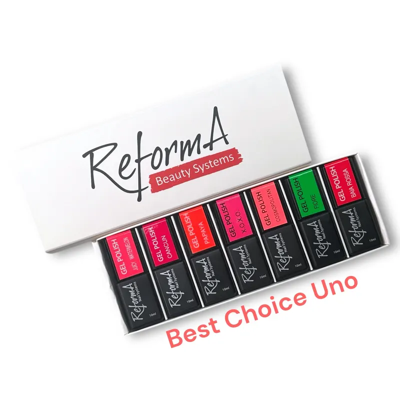 Zestaw lakierów hybrydowych Best Choice UNO, 7 x 10 ml