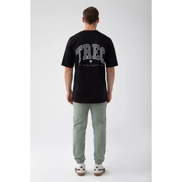 Czarny T-shirt męski TW BASIC TSHIRT OVERSIZE 180 M BLACK - XXL