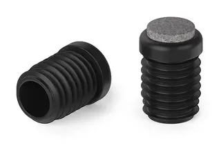 Stopka ślizgowa z filcem do profili okrągłych D-18mm 1,5-2,0mm, kolor czarny