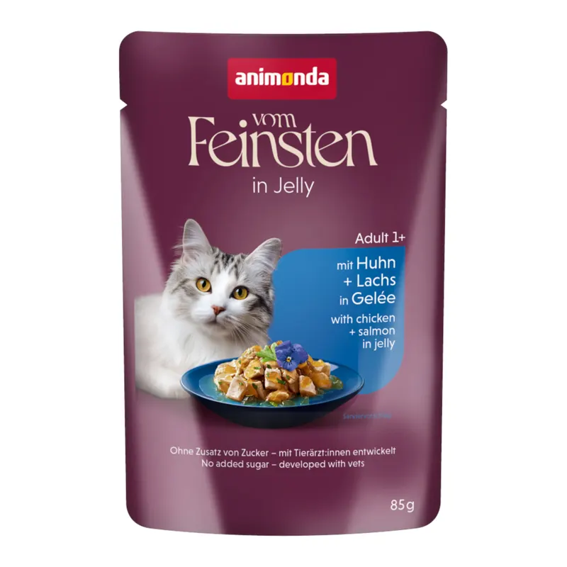 animonda Vom Feinsten Adult Raffinesse w galarecie, 24 x 85 g - Kurczak z łososiem