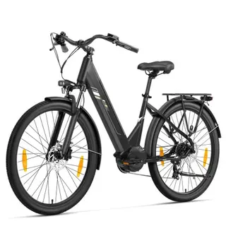 Touroll Urbano 3 Rower elektryczny, silnik o średnim momencie obrotowym 70 Nm, zasięg 120 km - Szary