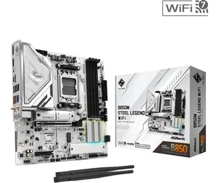 ASRock Płyta główna B850M STEEL LEGEND WIFI AM5 4DDR5 HDMI/DP mATX