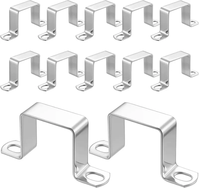 ZACISK DO RUR KWADRATOWYCH 40X40 MM STAL NIERDZEWNA 304 KOMPLET 12 SZT
